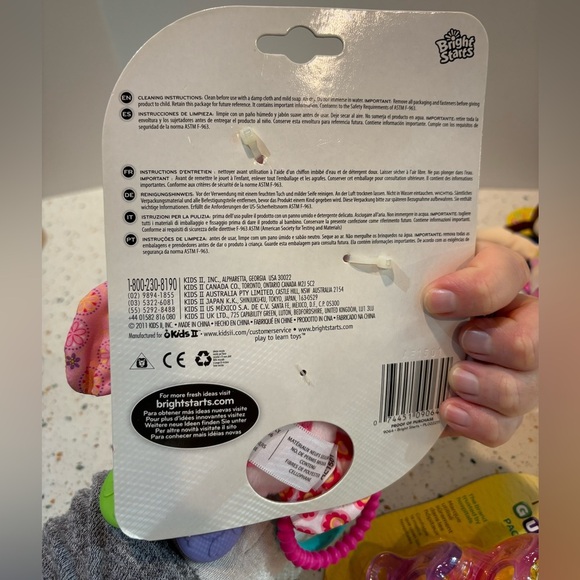 Infant Baby Teething Toys Set with Pacifier, Mermaid Plush, & Flower‎ Mirror Toy - Picture 10 of 11